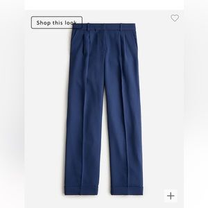 J.Crew Wide-leg essential pant in city crepe, Mediterranean Blue